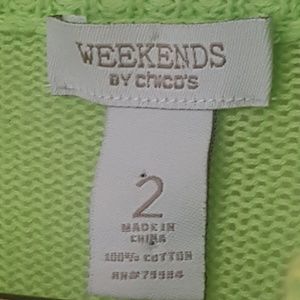 Weekends by CHICOs Sweater Jacket zippered size 2